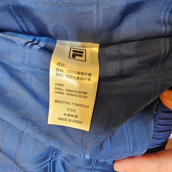 Fila Lightweight Jacket Mens Large Size Zipper Pockets - Picture 9 of 10